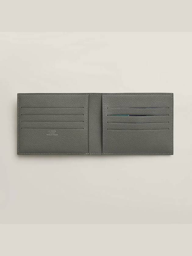 Citizen Twill Compact Card Wallet Gris Meyer - HERMES - BALAAN 4