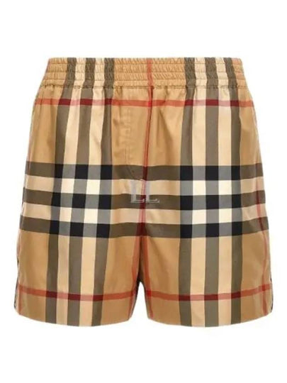 Check Shorts Beige - BURBERRY - BALAAN 2