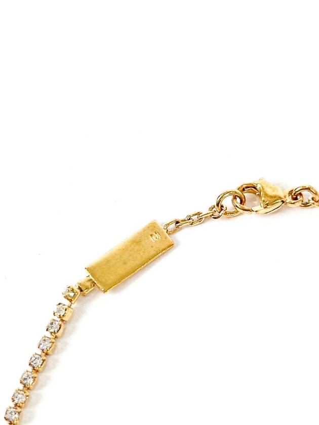 M Cassandra Rhinestone Opium Gold Charm Chain Bracelet - SAINT LAURENT - BALAAN 4