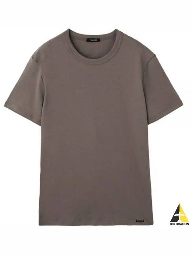 Cotton Crew Neck Short Sleeve T-Shirt Nude - TOM FORD - BALAAN 2