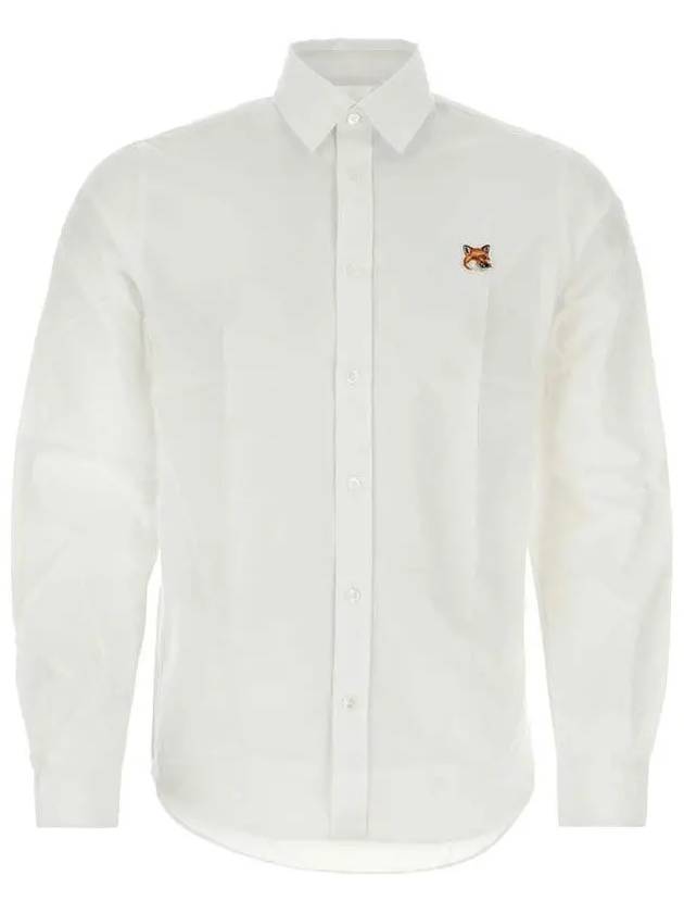 Fox Head Long Sleeve Shirt White - MAISON KITSUNE - BALAAN 3