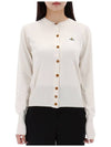 Bea Logo Cardigan Cream - VIVIENNE WESTWOOD - BALAAN 6