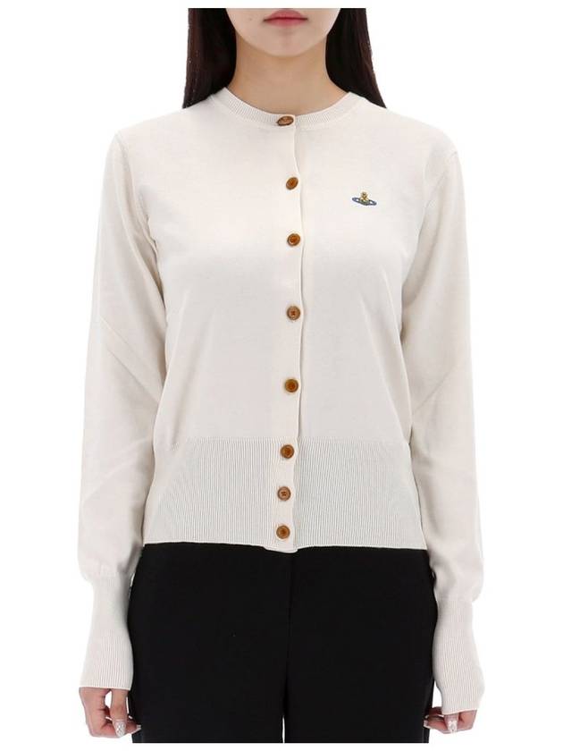 Bea Logo Cardigan Cream - VIVIENNE WESTWOOD - BALAAN 2