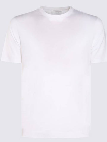 Cruciani White Cotton Blend T-Shirt - CRUCIANI - BALAAN 1