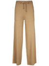 Parole Drawstring Wool Cashmere Wide Pants Camel - MAX MARA - BALAAN 2