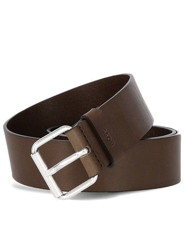 Serge VA Golf Leather Belt Brown - HUGO BOSS - BALAAN.