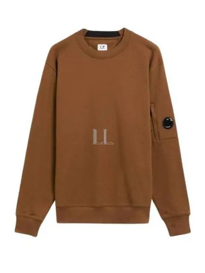 Diagonal Raised Fleece Lens Sweatshirt Toffee - CP COMPANY - BALAAN 2