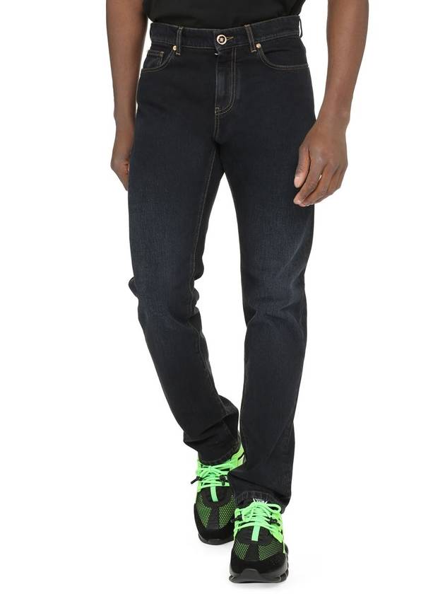 Men's Medusa Bigi Detail Straight Jeans Dark Blue - VERSACE - BALAAN 4