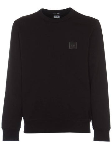 Men's Back Logo Patch Sweatshirt Black - CP COMPANY - BALAAN 1