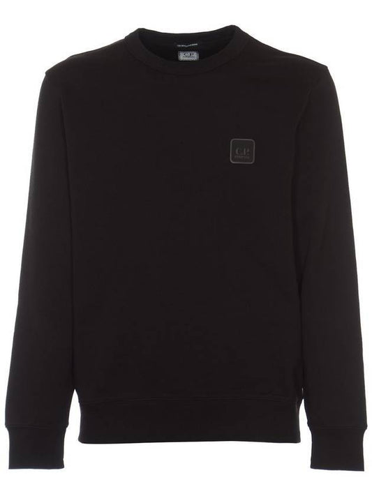 Men's Bag Logo Patch Sweatshirt Black - CP COMPANY - BALAAN 1