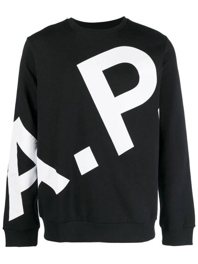 Cory Big Logo Cotton Sweatshirt Black - A.P.C. - BALAAN 3