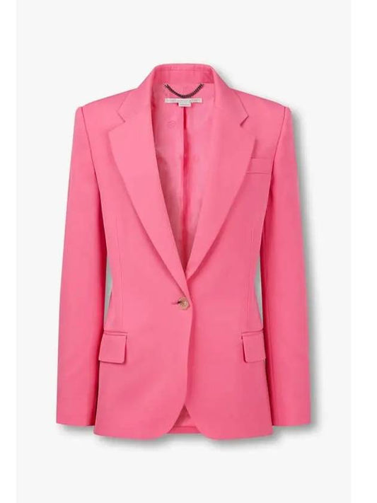 STELLA McCARTNEY Slim Boyfriend Wool Jacket Dark Pink - STELLA MCCARTNEY - BALAAN 1