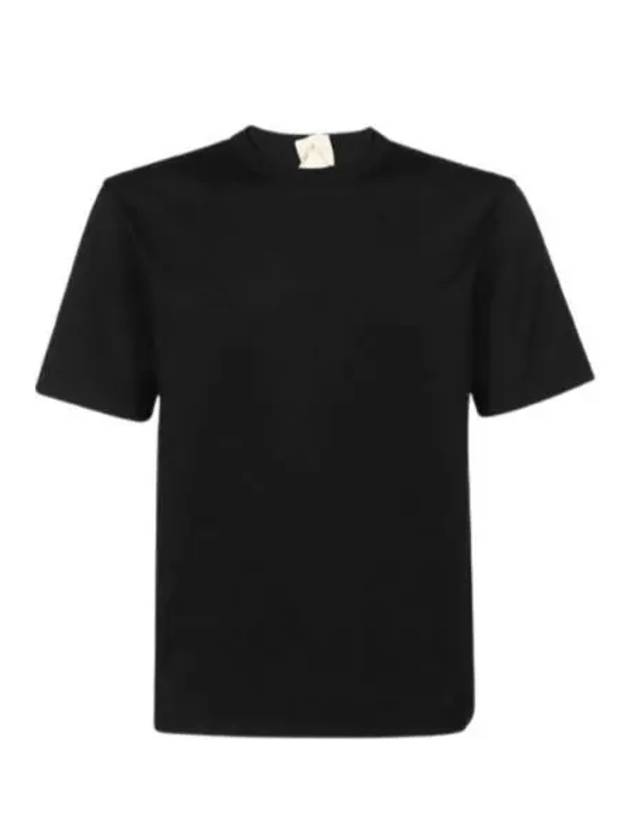 Men's Logo Patch Back Short Sleeve T-Shirt Black - TEN C - BALAAN 2