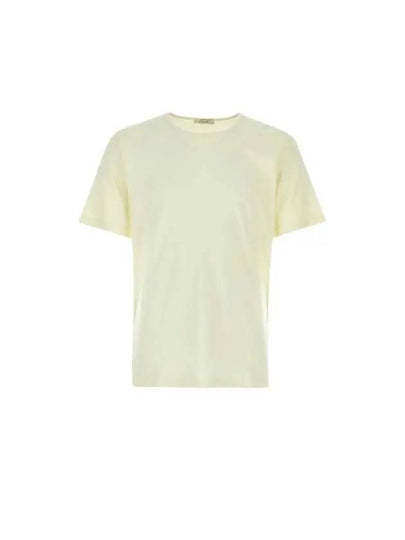 Rib U Neck Short Sleeve T-Shirt Lemon Glaze - LEMAIRE - BALAAN 2