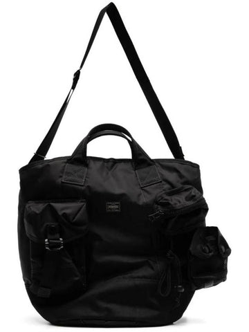 2 Way Bucket Tote With Pouch Bag Black - PORTER YOSHIDA - BALAAN 1