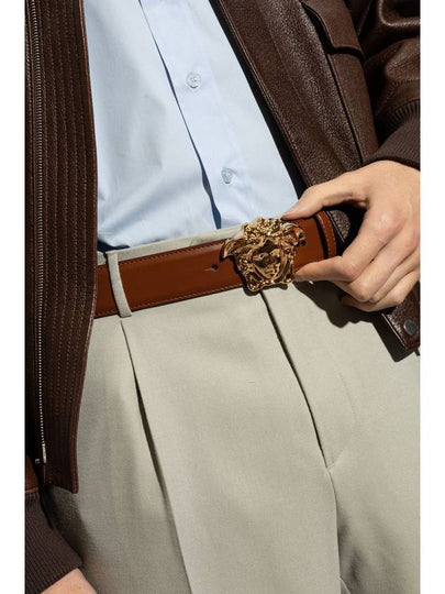 Versace Leather Belt, Men's, Brown - VERSACE - BALAAN 2