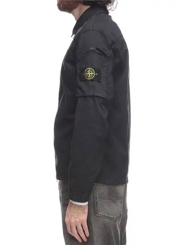 Logo Zip-Up Jacket Black - STONE ISLAND - BALAAN 6