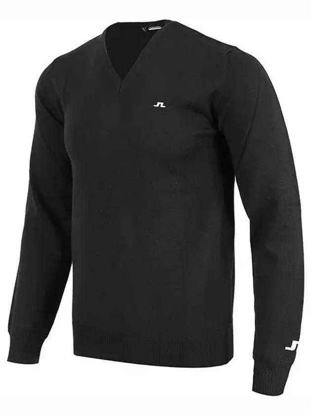 Men's Golf Lymann Knit Top Black - J.LINDEBERG - BALAAN 3