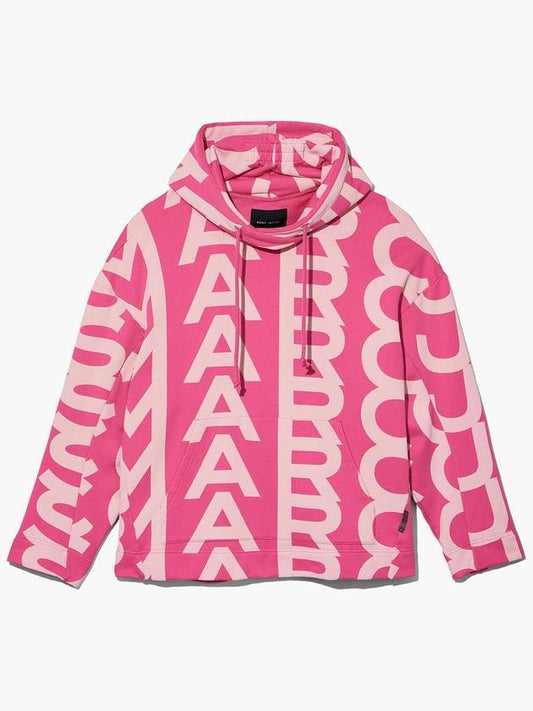 Monogram Oversized Hoodie_Light Pink/Pink (C632P02PF22-956) - MARC JACOBS - BALAAN 1