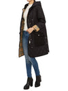 Women's Diamond Quilted Hoodie Single Coat Black - BURBERRY - BALAAN 9