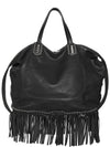 Punk Studded & Fringed Leather Bag - DSQUARED2 - BALAAN 3