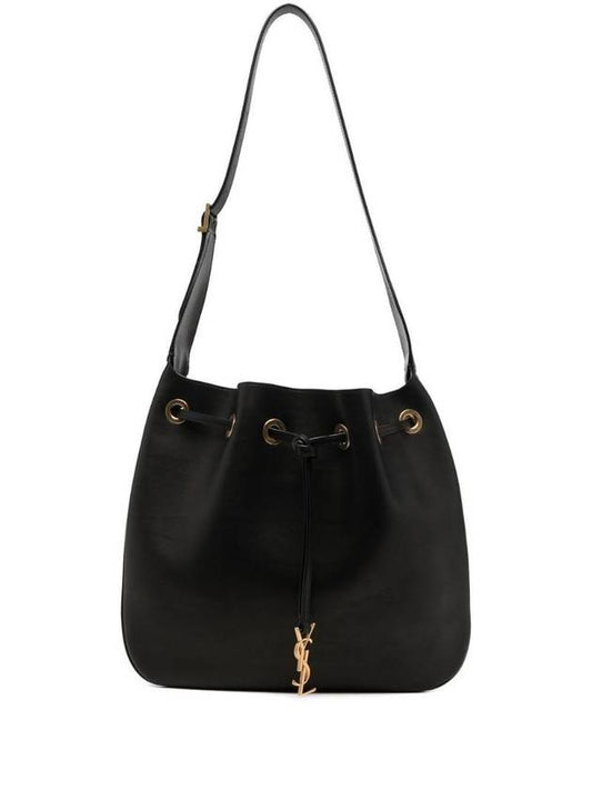 Paris 7 Medium Soft Leather Shoulder Bag Black - SAINT LAURENT - BALAAN 1