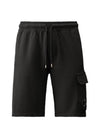 Light Fleece Utility Shorts Black - CP COMPANY - BALAAN 4