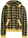 Check Mohair Hooded Jacket Yellow - MARNI - BALAAN 2