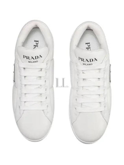 Logo Quilted Nappa Leather Low Top Sneakers White - PRADA - BALAAN 2