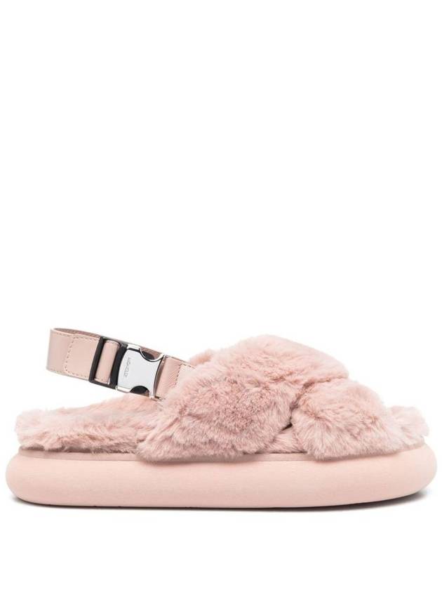 Solarisse Fur Sandals Pink - MONCLER - BALAAN 2