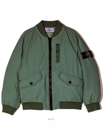 8 10 year old size khaki wappen bomber down padded jacket 771641236 - STONE ISLAND - BALAAN 1