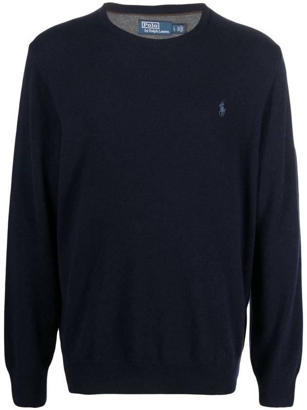 Logo Basic Pullover Knit Top Navy - POLO RALPH LAUREN - BALAAN 2