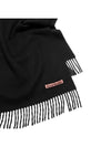 Logo Fringe Cashmere Muffler Black - ACNE STUDIOS - BALAAN 3