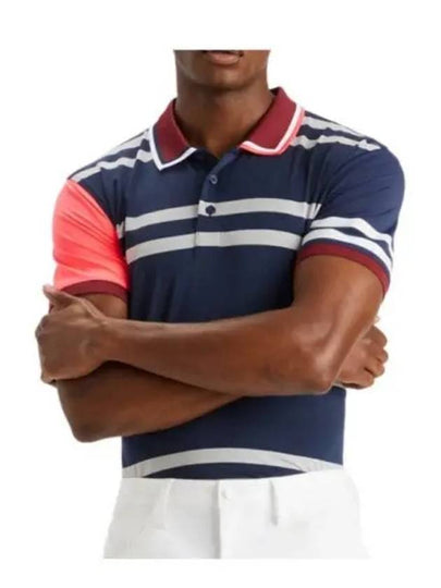 Golf VARIEGATED STRIPE POLO MF22K114 TWILIGHT Men's Barred Stripe Polo - G/FORE - BALAAN 2