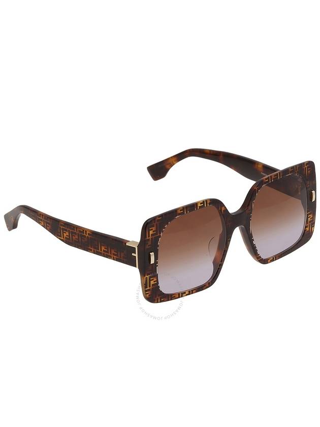 Fendi Brown Gradient Square Ladies Sunglasses FE40036U 55F 53 - FENDI - BALAAN 1