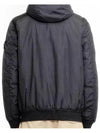 Men's Garment Dyed Crinkle Reps Recycled Nylon Primaloft TC Hooded Jacket Black - STONE ISLAND - BALAAN 6