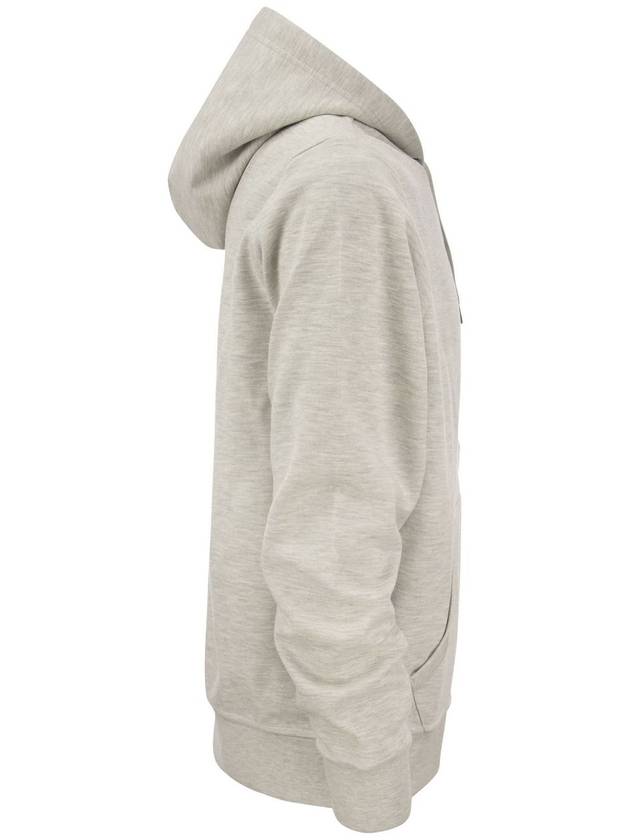 Embroidered Logo Zip Up Hoodie Grey - POLO RALPH LAUREN - BALAAN 4