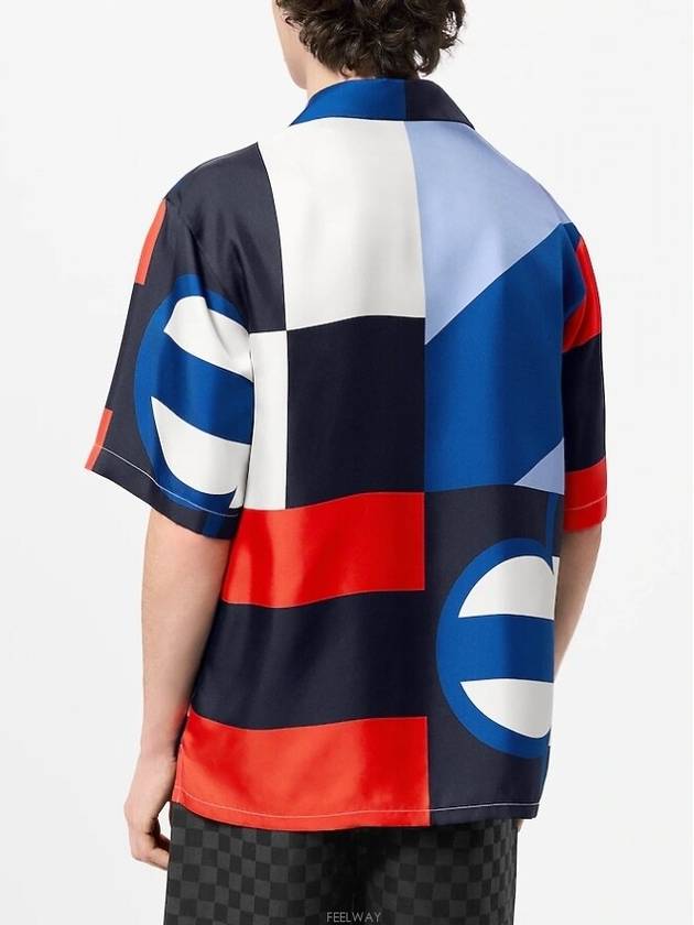 Printed Silk Short Sleeve Shirt - LOUIS VUITTON - BALAAN 3