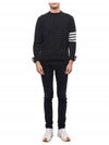 Diagonal Classic Cashmere Knit Top Dark Grey - THOM BROWNE - BALAAN 4