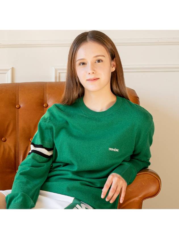 Signature line cashmere knit UNISEX GREEN TMFRN40206 - TRIMERE - BALAAN 1