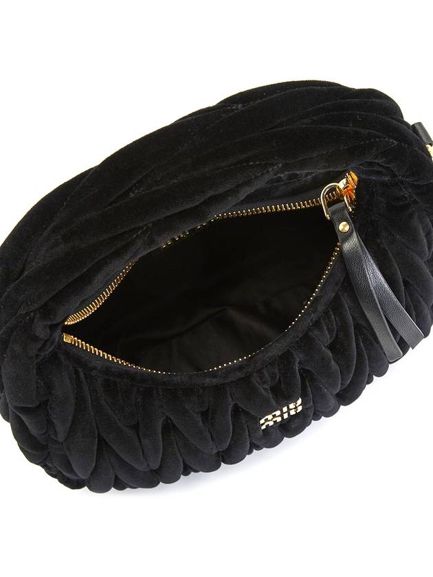 Wonder Matelasse Velvet Shoulder Bag Black - MIU MIU - BALAAN 6