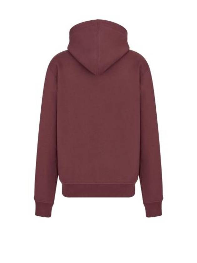 CD Icon Organic Cotton Fleece Hoodie Brown - DIOR - BALAAN 3