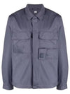 Metropolis Gabardine Zipper Long Sleeve Shirt Blue - CP COMPANY - BALAAN 2