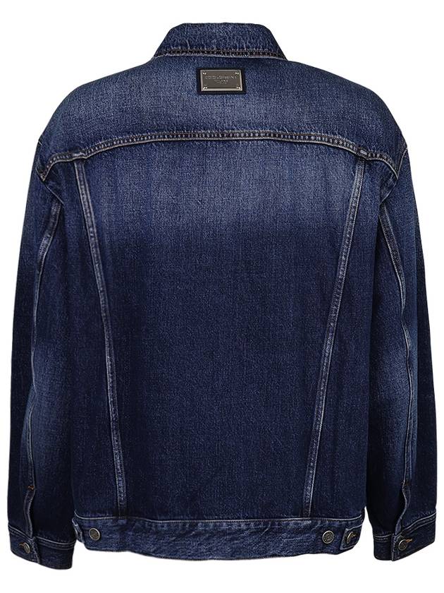 Logo Label Denim Jacket Blue - DOLCE&GABBANA - BALAAN 3