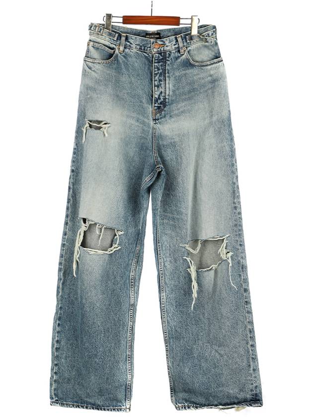 Destroyed Baggy Jeans Blue - BALENCIAGA - BALAAN 2