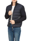 Padded Wool Blend Cardigan Navy - MONCLER - BALAAN 7