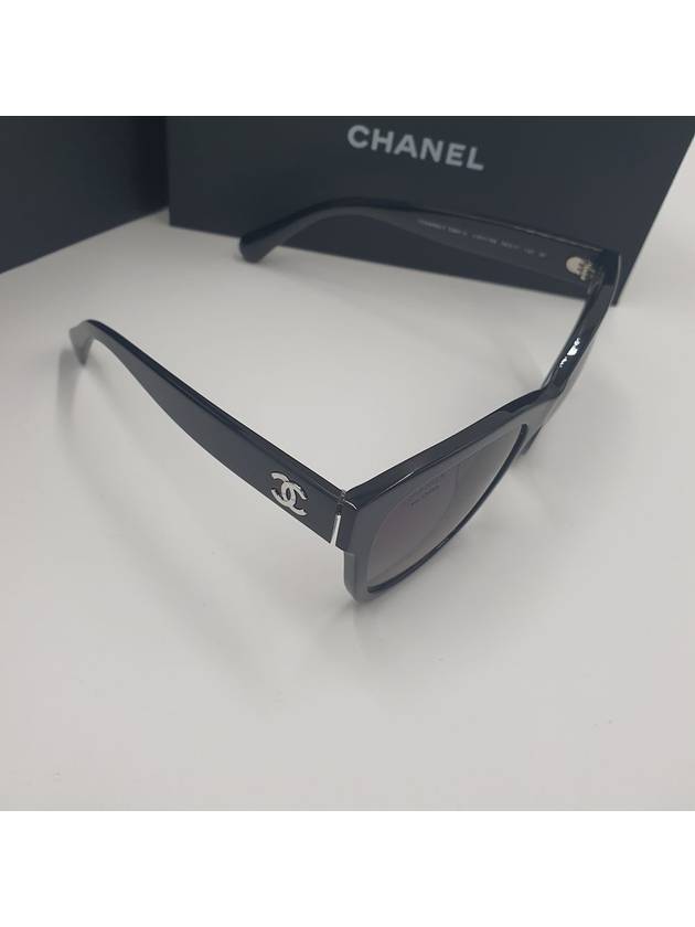 Eyewear Square Polarized Gradient Lens Sunglasses Black Grey - CHANEL - BALAAN 7