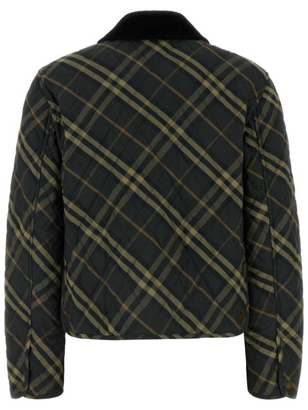 Barn Checked Quilted Cropped Jacket Shadow - BURBERRY - BALAAN 3