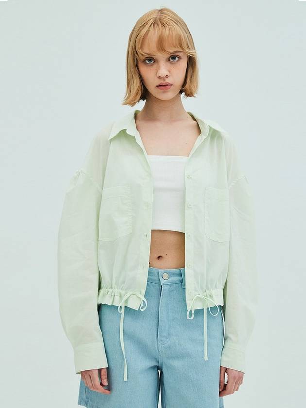 Natural Cotton Blouson Shirt Blouse Mint - OPENING SUNSHINE - BALAAN 4