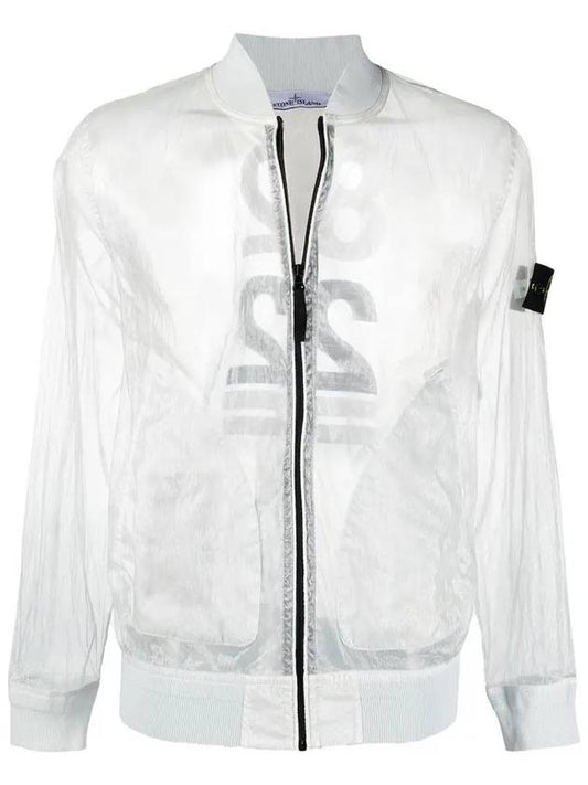 Men's Waffen Piatina Transparent Bomber Jacket Ice - STONE ISLAND - BALAAN 2